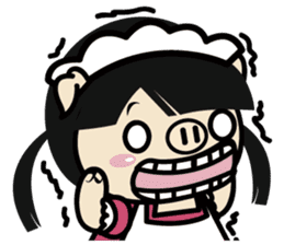 Lady PIGA doesn't talk much this time sticker #6963958