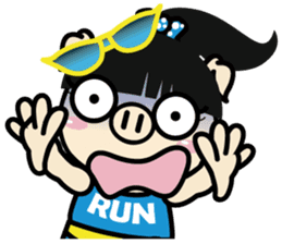 Lady PIGA doesn't talk much this time sticker #6963959