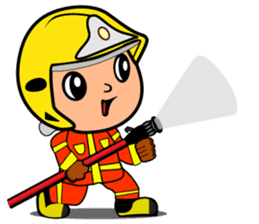 firefighter and rescue team sticker #6964569