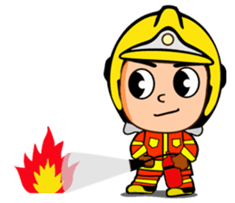 firefighter and rescue team sticker #6964596