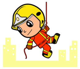 firefighter and rescue team sticker #6964597
