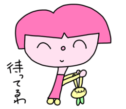 Hachiko and a pig of the name Kyuu sticker #6965140