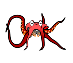 Cool octopuses in Parutom-town sticker #6965881