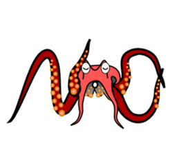 Cool octopuses in Parutom-town sticker #6965892