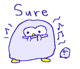 English happy penguin sticker sticker #6967848