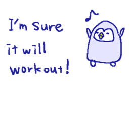 English happy penguin sticker sticker #6967879