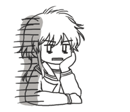 Shy Luna of 2 grade B class sticker #6968203