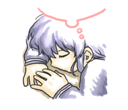 Shy Luna of 2 grade B class sticker #6968239