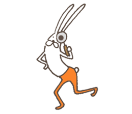 The rabbit in tights part3 sticker #6968255