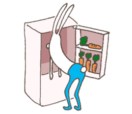 The rabbit in tights part3 sticker #6968256