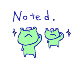 English frog sticker sticker #6969180