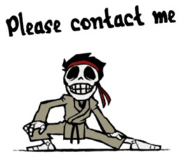 skeleton_karate sticker #6969272