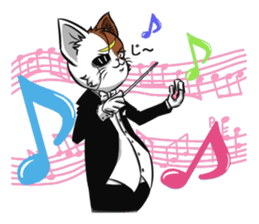 Masamune of cat looking here sticker #6969984