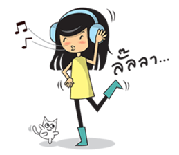 Jolie and cat sticker #6970240