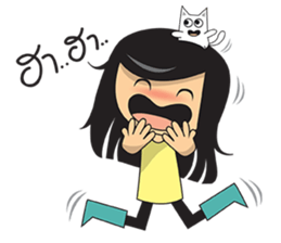 Jolie and cat sticker #6970242