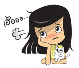 Jolie and cat sticker #6970243