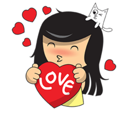 Jolie and cat sticker #6970244