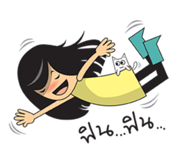 Jolie and cat sticker #6970247