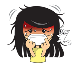 Jolie and cat sticker #6970249