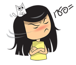 Jolie and cat sticker #6970255