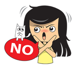 Jolie and cat sticker #6970261