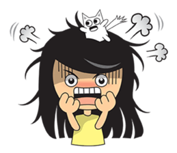 Jolie and cat sticker #6970266