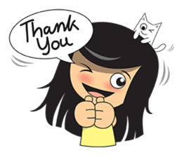 Jolie and cat sticker #6970267