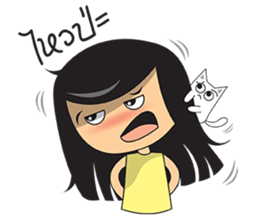 Jolie and cat sticker #6970269