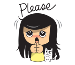 Jolie and cat sticker #6970271