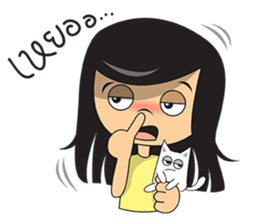 Jolie and cat sticker #6970272