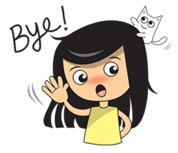 Jolie and cat sticker #6970275