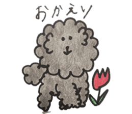 mamesuke hayashi(toy poodle) sticker #6971923