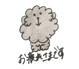 mamesuke hayashi(toy poodle) sticker #6971924