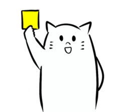 white cat . sticker #6972420