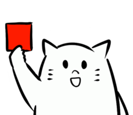 white cat . sticker #6972421