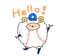 Baseball sheep and hedgehog sticker #6972688
