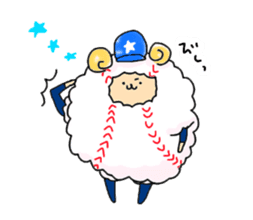 Baseball sheep and hedgehog sticker #6972689