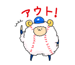 Baseball sheep and hedgehog sticker #6972692