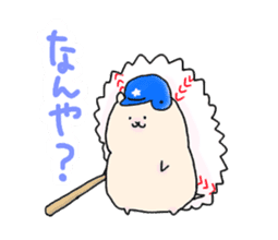 Baseball sheep and hedgehog sticker #6972694