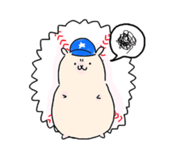 Baseball sheep and hedgehog sticker #6972711