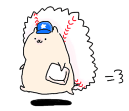 Baseball sheep and hedgehog sticker #6972715