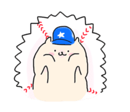 Baseball sheep and hedgehog sticker #6972716