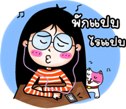 kookkik the funny girl (Thai) sticker #6973027