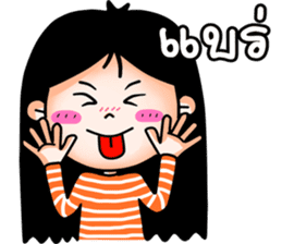 kookkik the funny girl (Thai) sticker #6973030