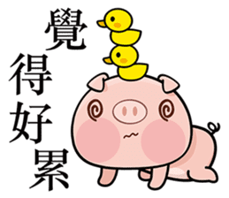 Pig who like to play in water sticker #6973281