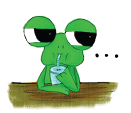 frogie is here sticker #6974162