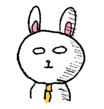 Expressive rabbit sticker #6974240