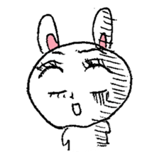 Expressive rabbit sticker #6974241