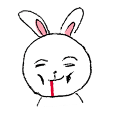 Expressive rabbit sticker #6974243