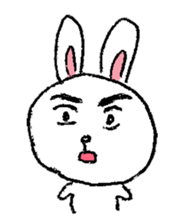 Expressive rabbit sticker #6974244
